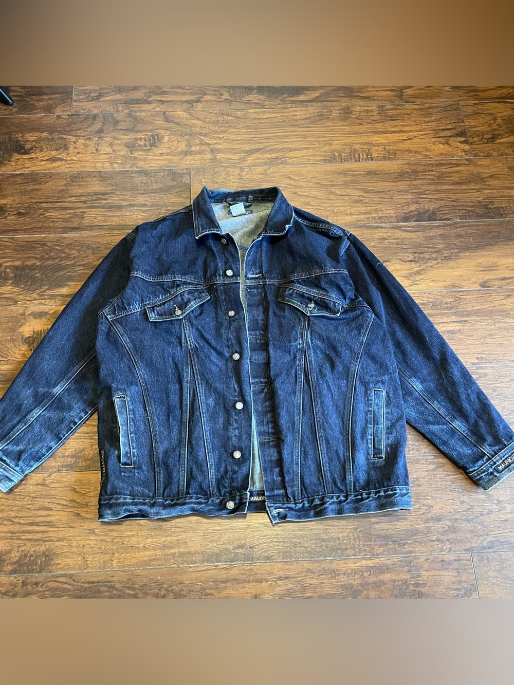 Classic Dark Blue Denim Jacket - Unbranded